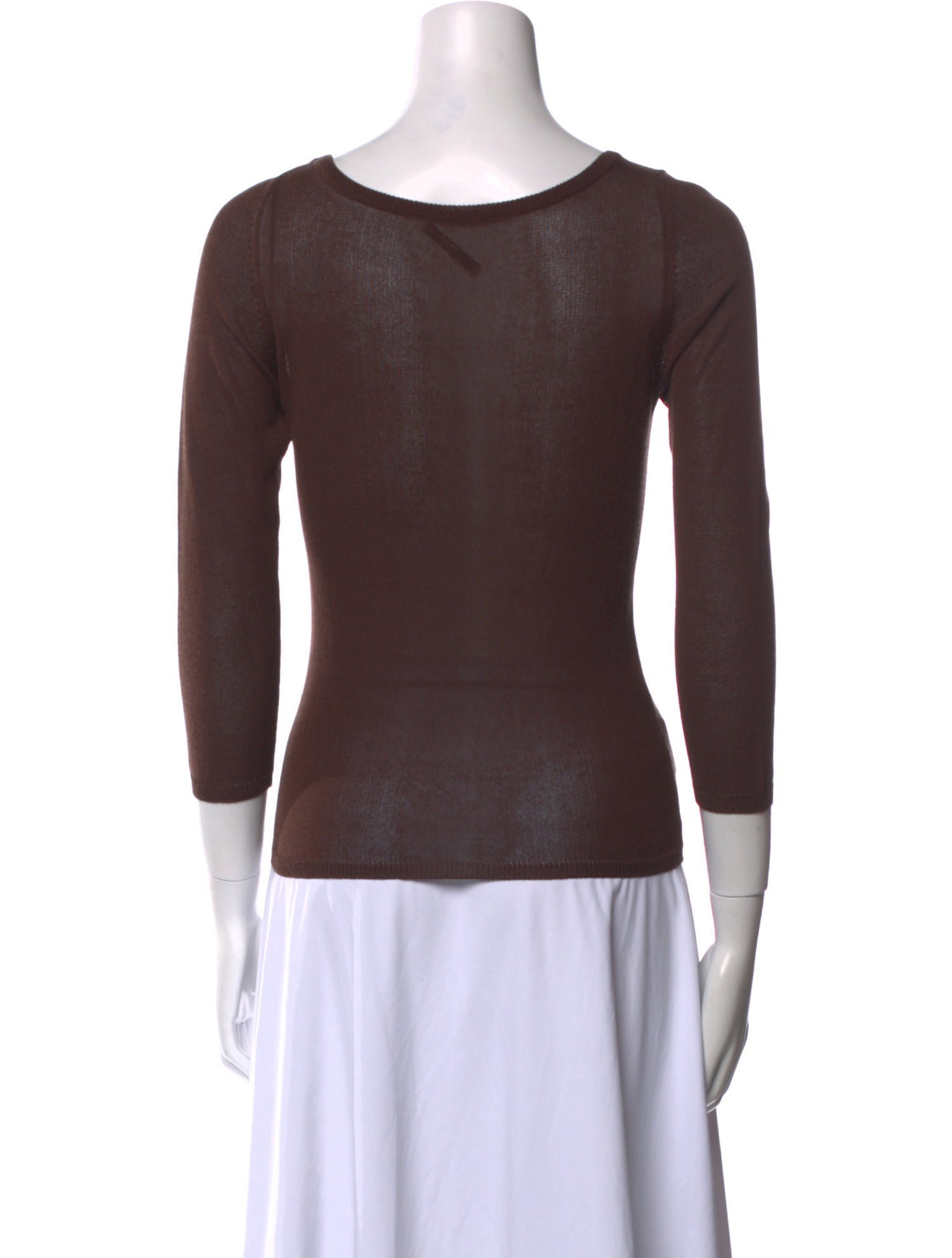 Prada Wool Scoop Neck Sweater